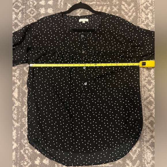 Max Studio Black Polka Dot Women's Top size M (i130) - Picture 10 of 12